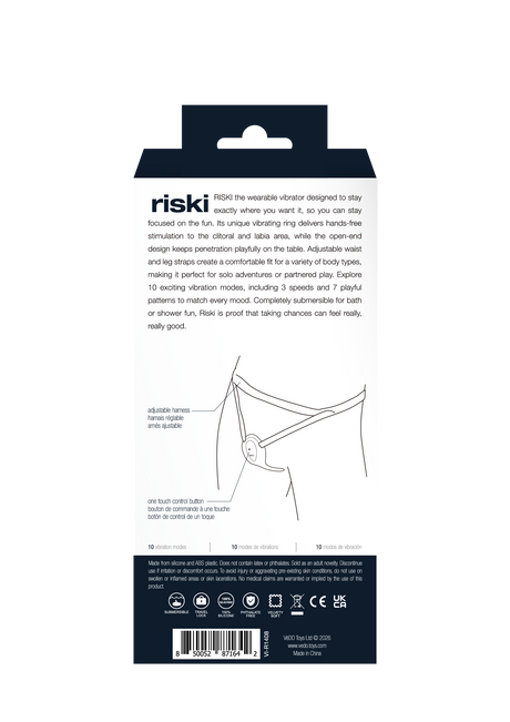 VeDO Riski Rechargeable Clitoral Vibrator for Couples — Black - VI-R1408