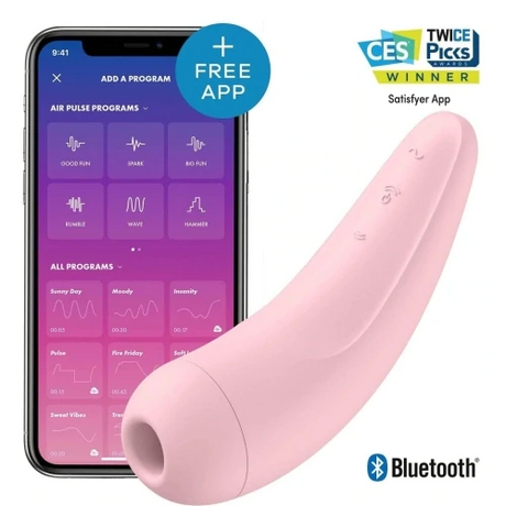 Satisfyer Curvy 2+ Pressure-Wave Clitoral Vibrator — Rose - J2018-U81-3