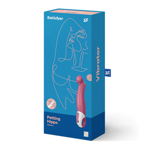 Satisfyer Petting Hippo G-Spot Vibrator — Flexible Silicone, USB (Fuchsia) - SAT-PTTNGHIPPO