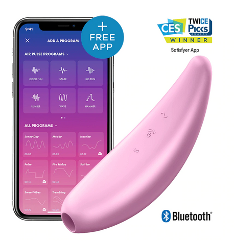 Satisfyer Curvy 3+ Clitoral Stimulator — Pink - SF7526
