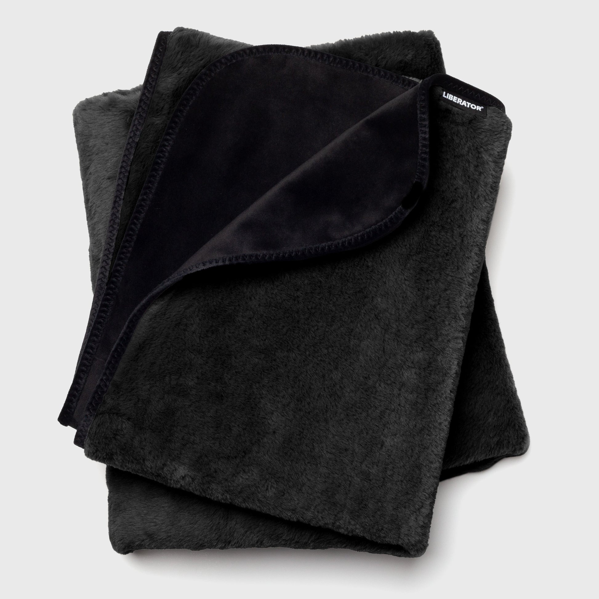 Fasinator Throw - Regular size - Faux Fur - Black & Black by Liberator