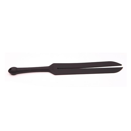 Tantus Small Tawse Paddle Onyx — Dual-Tongue Silicone, 15.75" - TS6873OX