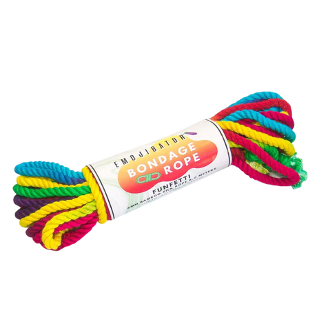 Emojibator Funfetti Rainbow Bondage Rope — 8 m, 6 mm - EM9554