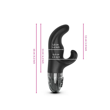 Mystim Hop Hop Bob e‑stim Vibrator — Black - MY5409