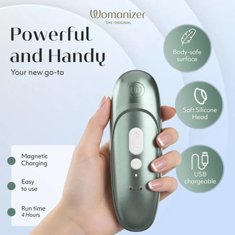 Womanizer Pro Clitoral Stimulator — Sage Green - WZ6858