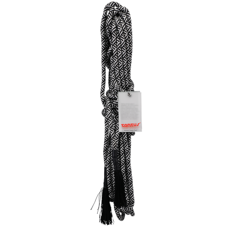 Tantus 30 ft 6mm Polyester Bondage Rope — Silver & Onyx - TS3846