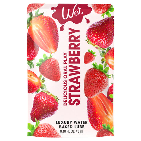Wet Strawberry Flavored Personal Lubricant — 0.10 fl oz (3 ml) - WT6043