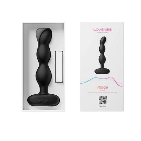 Lovense Ridge Rotating & Vibrating Anal Beads, Bluetooth - LS0142