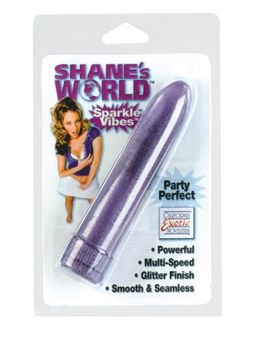 CalExotics Shane's World Sparkle Vibes Mini Vibrator, Purple — 11.43 cm - SE0497142