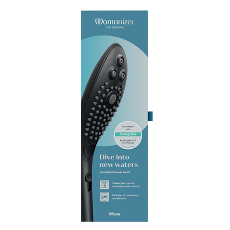 Womanizer Wave 2‑in‑1 Pleasure Shower Head, Black - WZ2555