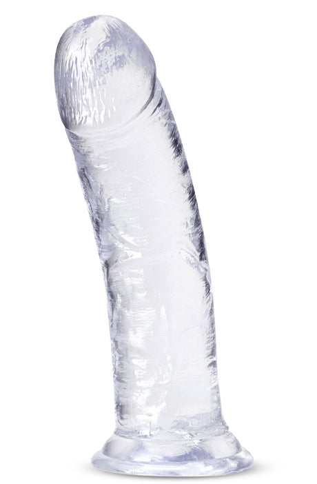 Blush B Yours Plus Roar N Ride Clear Dildo — Soft TPE, 8 in - BL-12809