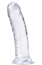 Blush B Yours Plus Roar N Ride Clear Dildo — Soft TPE, 8 in - BL-12809