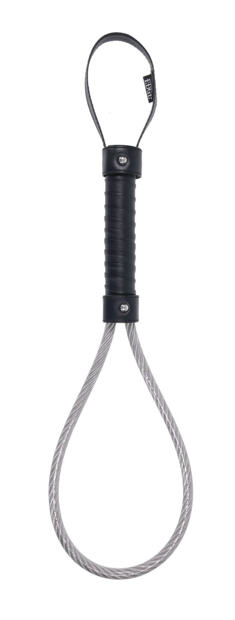 Sportsheets Edge Metal Loop Spanker — Vinyl-Coated Steel Loop, Black - SP0603