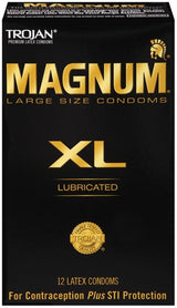 Paradise Marketing Trojan Magnum XL Latex Condoms — 12 Pack - TJ64714