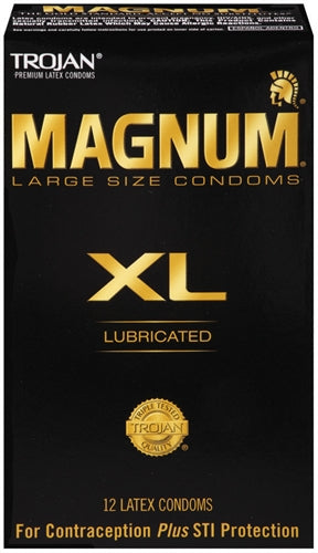 Paradise Marketing Trojan Magnum XL Latex Condoms — 12 Pack - TJ64714