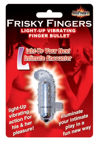 Hott Products Frisky Finger Light-Up Finger Vibe — Clear - HTP2706