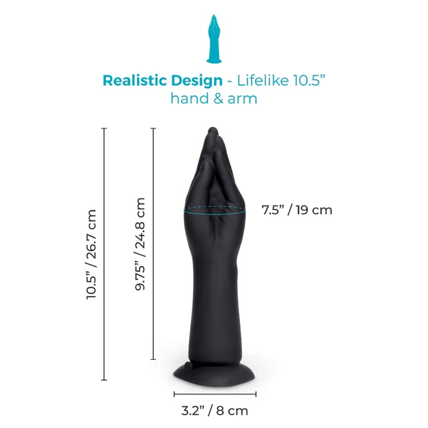 b-Vibe 10.5 Inch Vibrating Silicone Hand Fisting Dildo with Suction Base - BV7865