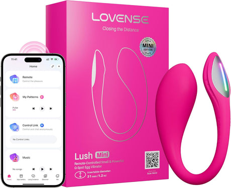 Lovense Lush Mini Remote‑Control Vibrator, Pink - LS0500