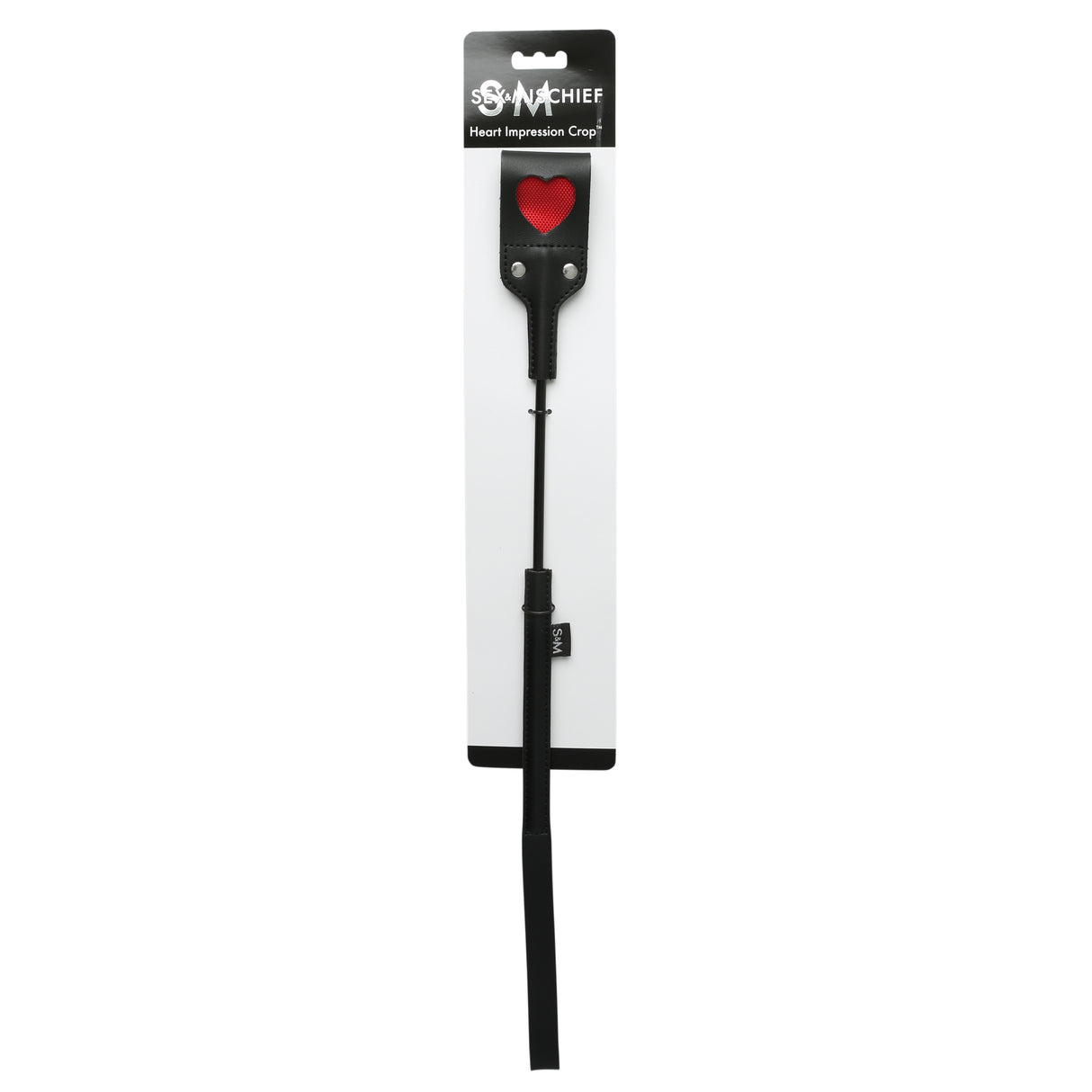 Sportsheets Sex & Mischief Heart Impression Paddle — Black - SS760-40