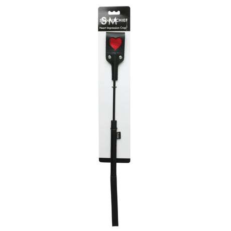 Sportsheets Sex & Mischief Heart Impression Paddle — Black - SS760-40