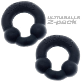 Oxballs Ultraballs 2-Piece Cockring Set — Night Black - OX-3010-NGT