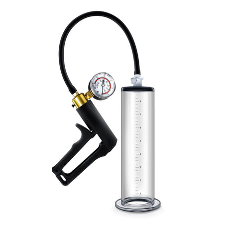 Blush Performance Vx7 Vacuum Penis Pump — Clear with Brass Trigger - BL-06401