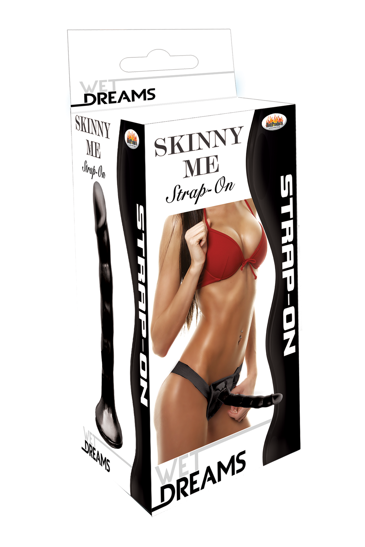 Wet Dreams Skinny Me Strap-on - Black by Hott Products