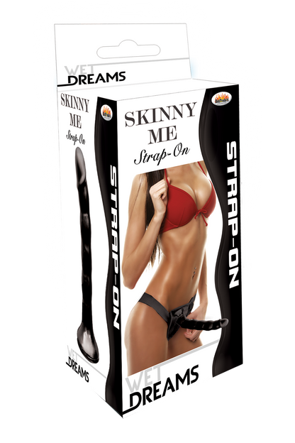 Wet Dreams Skinny Me Strap-on - Black by Hott Products