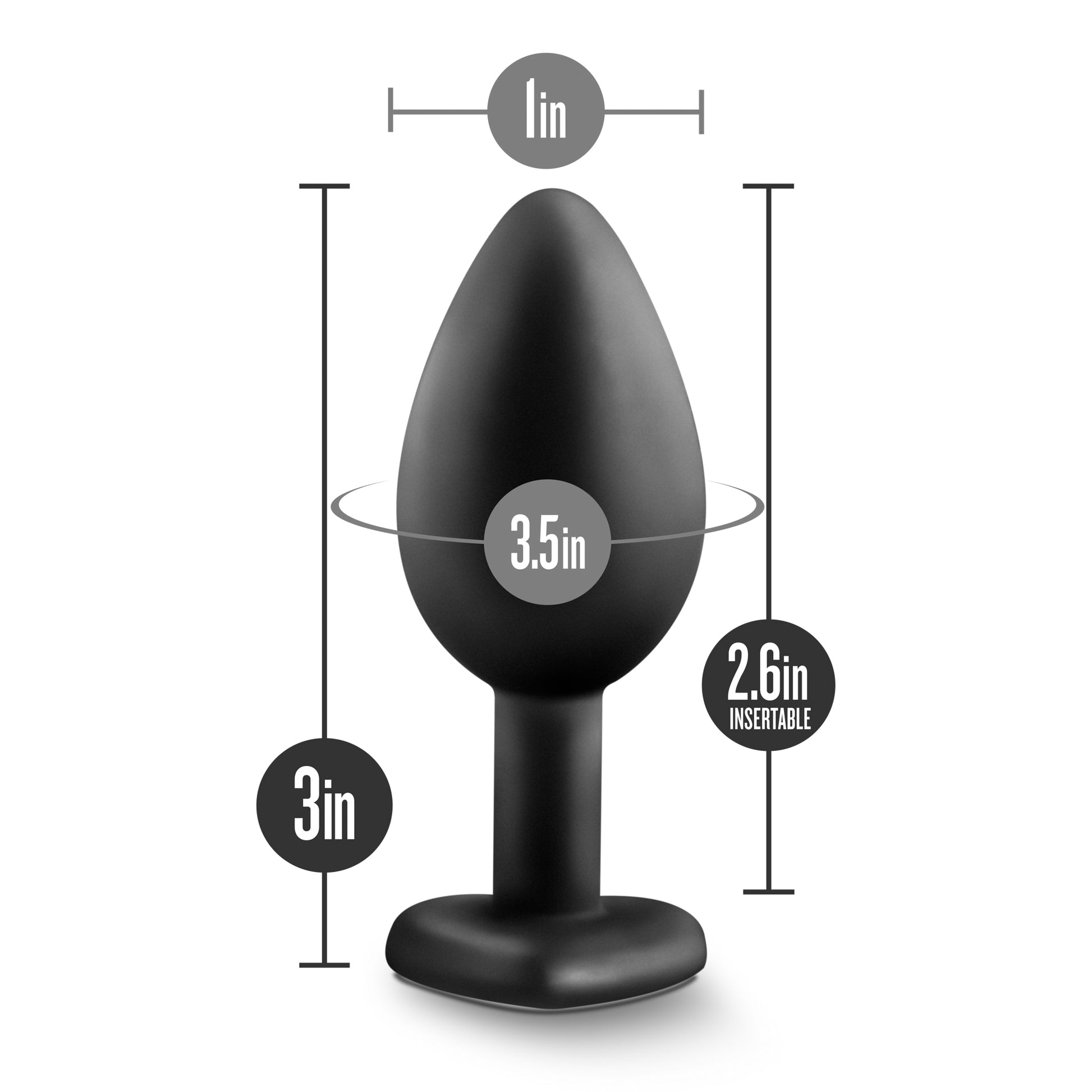 Temptasia - Bling Plug - Small - Black by Blush