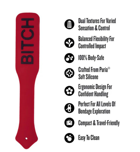 Blush Ardor Paddle — Puria Silicone, 12.4 in, Red - BL-55518