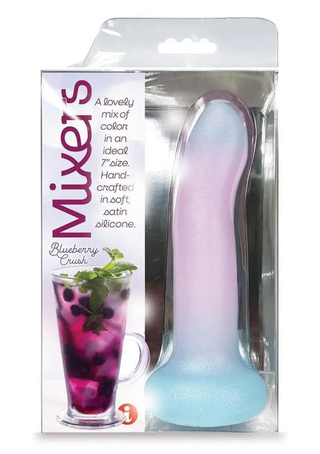 Icon Brands Mixers Blueberry Crush 8" Dildo — Pink Lavender Blue - IC1331