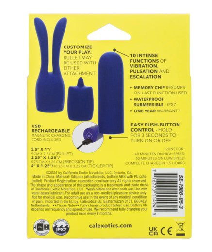 CalExotics Temptation Bullet Vibrator Kit — Rechargeable, Purple - SE1986053