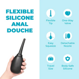 b-Vibe Flexible Silicone Anal Douche, Compact 5 fl. oz - BV7858