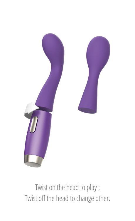 Le Stelle Perks EX-1 Clitoral Wand & G-Spot Vibrator — Purple (2‑Piece) - LS-LS12210