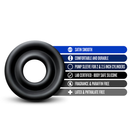 Blush Performance Silicone Pump Sleeve — Medium, Black - BL-010225