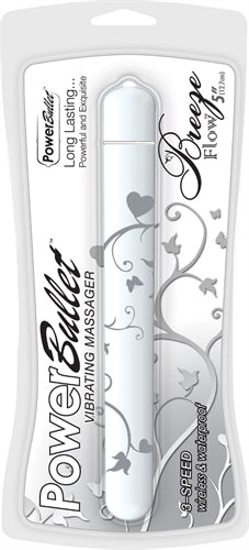 BMS Factory Power Bullet Breeze Flow — 5-inch Bullet Vibrator, White - BMS5520-8