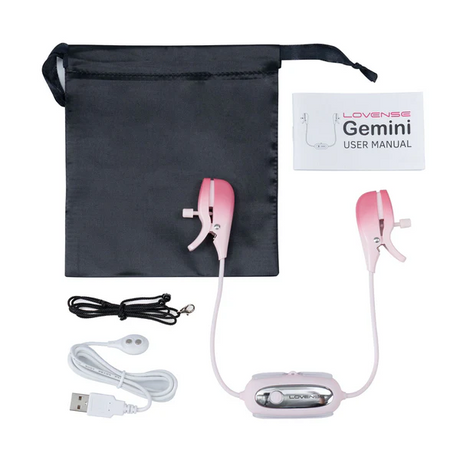 Lovense Gemini Adjustable Vibrating Nipple Clamps - LS0098