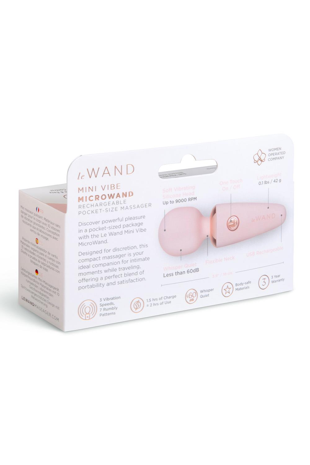 LE Wand Mini MicroWand Rechargeable Pocket Wand (RG) - LW7995