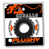 OXBALLS Plushy Single Ring Cock Ring — Black Mica - OX-3207-BKM