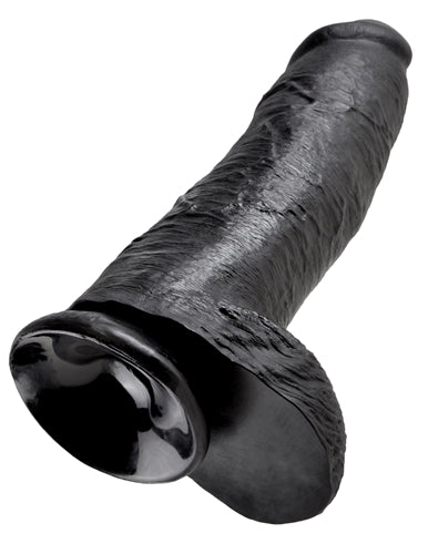 King Cock 12 Inch Cock With Balls - Black by Pipedream
