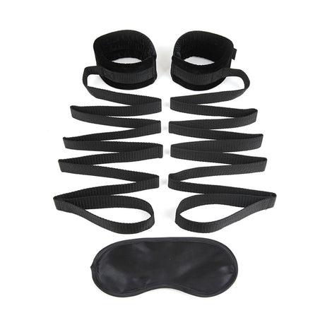 Electric Novelties Bondage Bed Strap with Blindfold 8.5" - EL-LF1801
