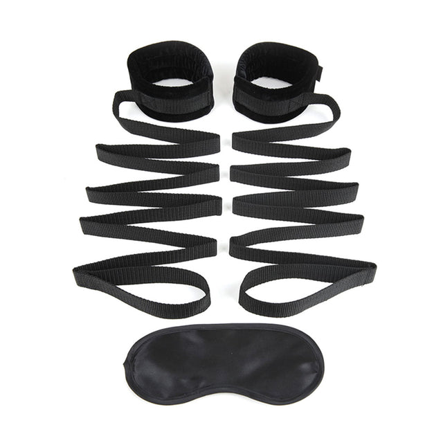 Electric Novelties Bondage Bed Strap with Blindfold 8.5" - EL-LF1801