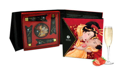 Shunga Geisha's Secrets 5-Piece Gift Set — Sparkling Strawberry Wine - SHU8208