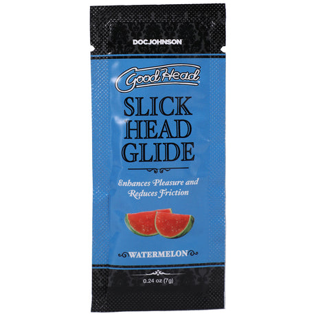 Doc Johnson GoodHead Watermelon Slick Head Single-Use Lubricant Packets 0.24 oz (Bulk) - DJ1387-15-BU