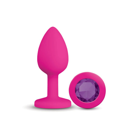 Gemma Purple Gem Pink Silicone Plug - Large