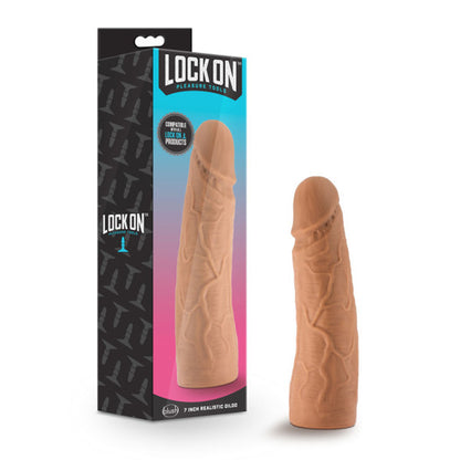 Lock on - 7 Inch Realistic Lock on Dildo - Mocha by Blush