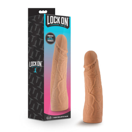 Blush Lock On 7 Inch Realistic Dildo — Mocha - BL-51377