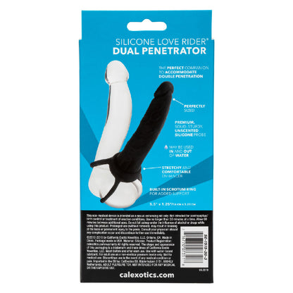 Silicone Love Rider Dual Penetrator - Black by CalExotics