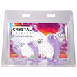 Doc Johnson Crystal Jellies Curved Anal Trainer Set — 3 Sizes, Purple - DJ0289-69-CD