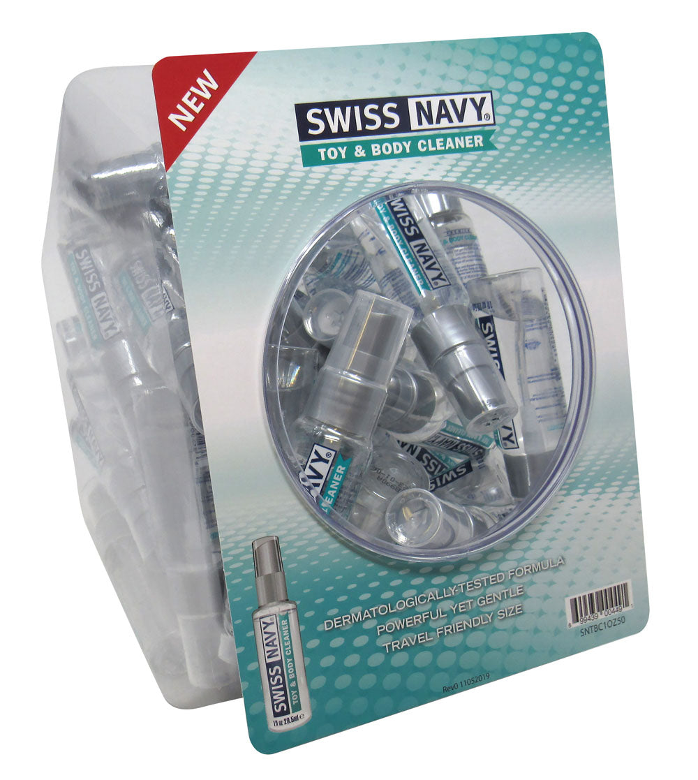 M.D. Science Lab Swiss Navy Toy & Body Cleaner — 1 oz, 50pc Fishbowl - MD-SNTBC1OZ50